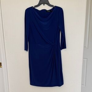 Ralph Lauren Royal Blue Long Sleeve Dress